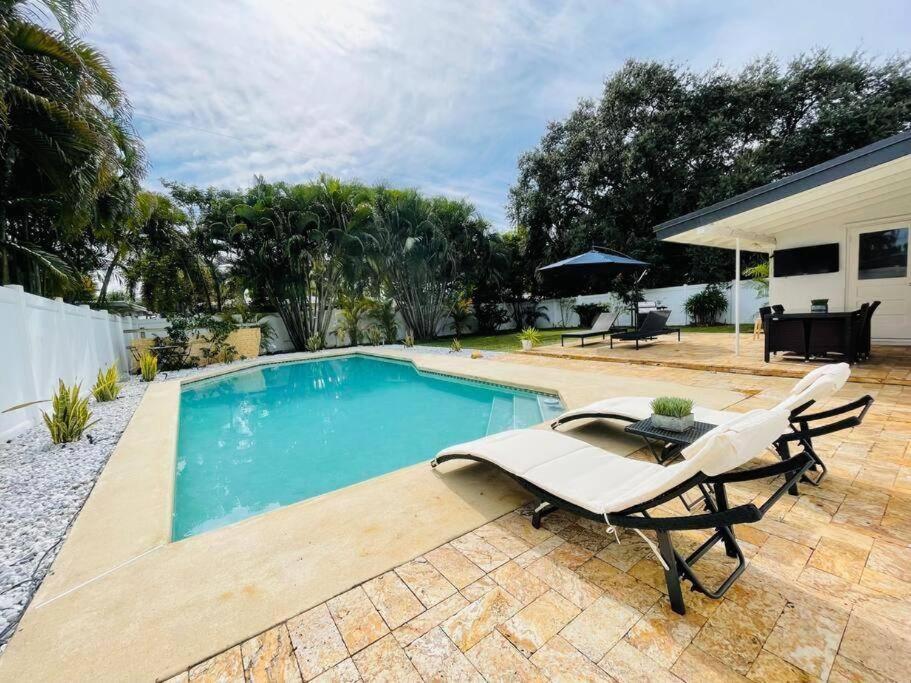 Tropical Oasis House Private Pool Family Yard Villa Fort Lauderdale Eksteriør bilde